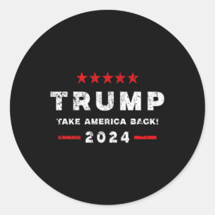 Trump Ination Attempt You Missed Twice 2 Sided  Classic Round Sticker