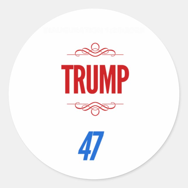 Trump Inauguration 2025 1  Classic Round Sticker (Front)