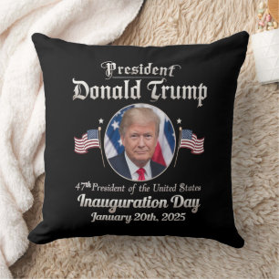 Trump Inauguration Day 2025 47th USA President Cushion