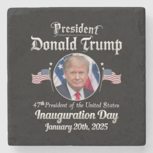 Trump Inauguration Day 2025 47th USA President Stone Coaster