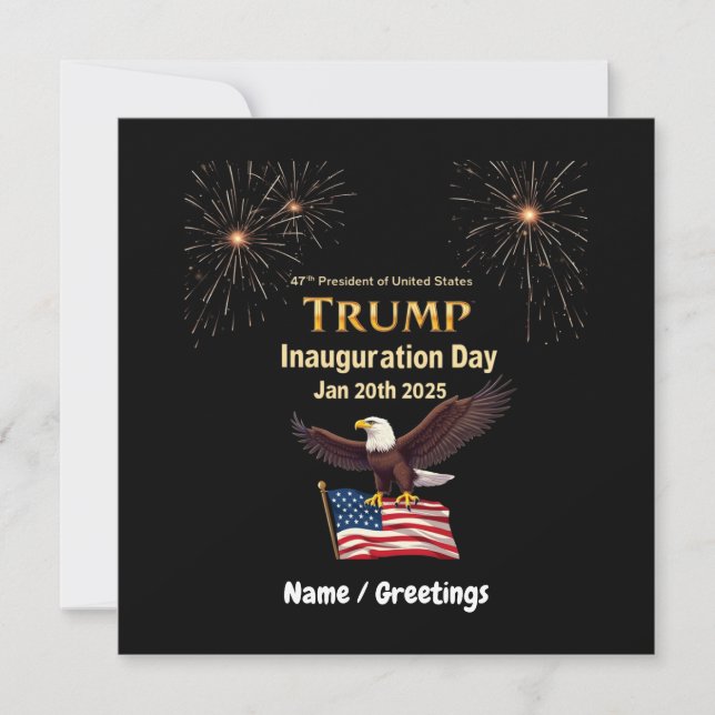 Trump Inauguration Day 2025 President Cutomizable Invitation (Front)