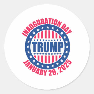 Trump Inauguration Day 2025 Usa Patriotic January  Classic Round Sticker