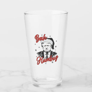 Trump Inauguration Day Christmas Santa bah humbug Glass