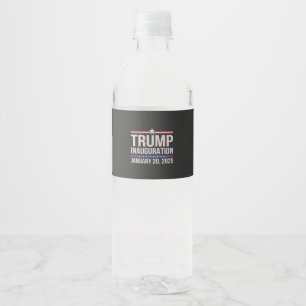 Trump inauguration Day January 2025 President Water Bottle Label