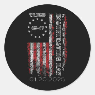 Trump Inauguration Day January 20th 2025 Memorabil Classic Round Sticker