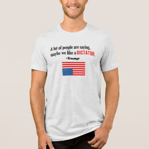 Trump Is A Dictator America In Distress Tri-Blend Shirt