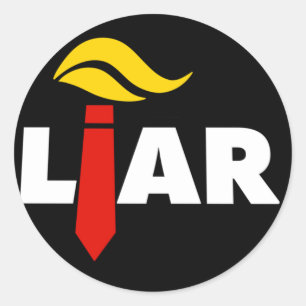 Trump Is A Liar Classic Round Sticker