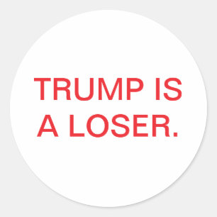 TRUMP IS A LOSER Hankamer Artjunkhaus SAVE THE USA Classic Round Sticker