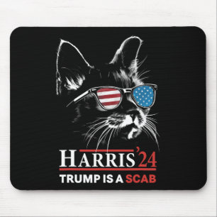 Trump Is A Scab Vote Harris Vheimer Cat Lady 1 Mouse Pad