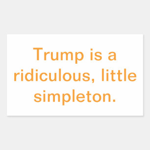 Trump is a stupid man-child Hankamer Artjunkhaus  Rectangular Sticker