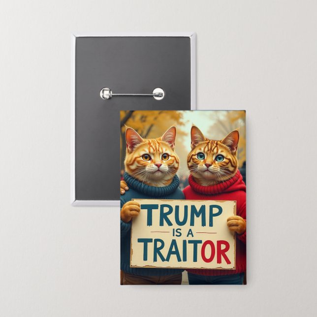 Trump is a Traitor Cat political (Front/Back)