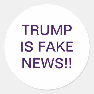 TRUMP IS FAKE NEWS Hankamer Artjunkhaus COMIC Classic Round Sticker