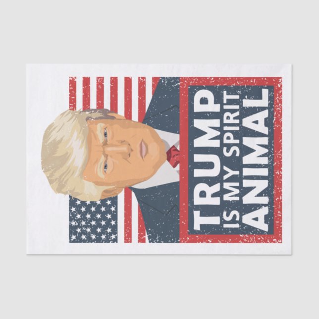 Trump is My Spirit Animal Funny Tissue Paper (Front)