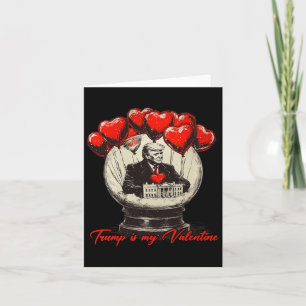 Trump Is My Valentine Retro Valentine Snow Globe W Card