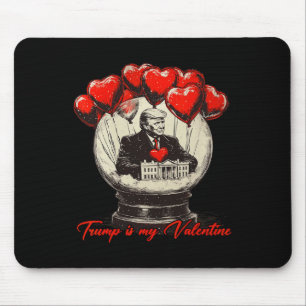 Trump Is My Valentine Retro Valentine Snow Globe W Mouse Pad