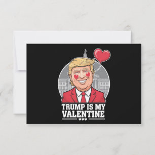 Trump is My Valentine Retro Valentines Day Thank You Card