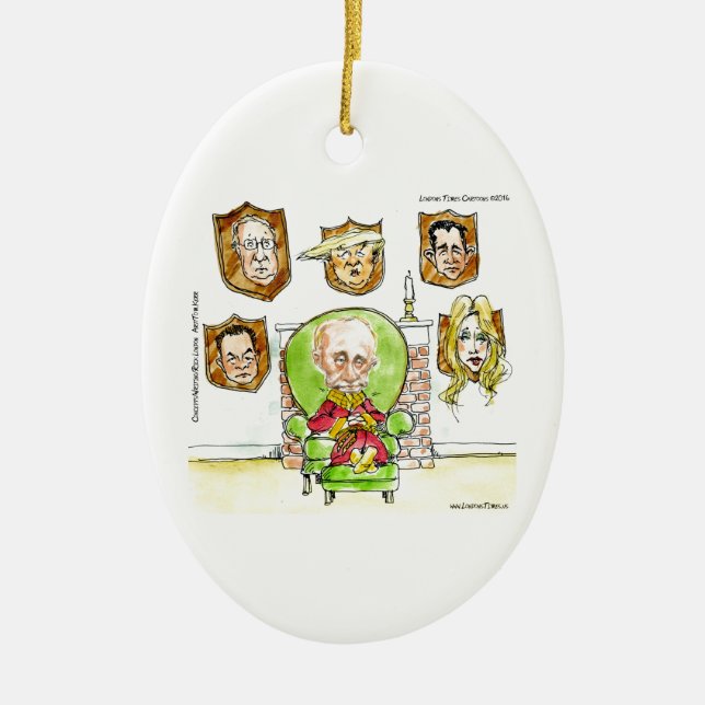 Trump Is Putin On The Ritz Gifts Ceramic Tree Decoration (Front)