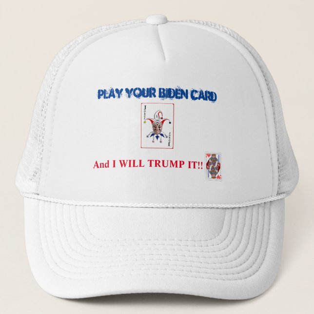 Trump-It Hat: White Trucker Hat (Front)