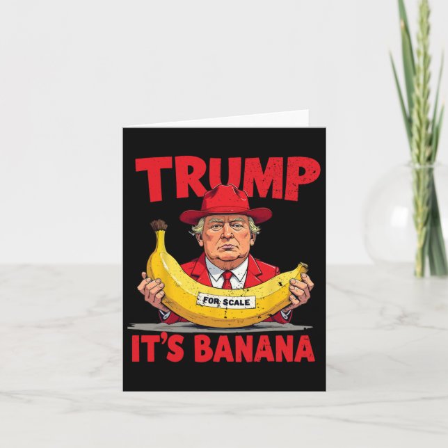 Trump It's Nana (for Scale) Funny Meme 1  Card (Front)