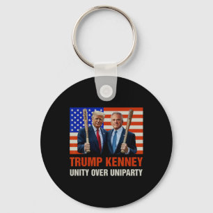 Trump Kennedy Unity Over Uniparty 2025 Funny Elect Key Ring
