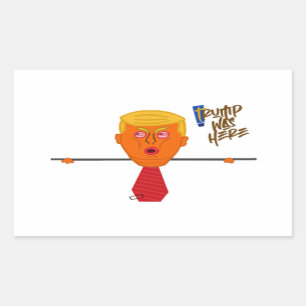 Trump Kilroy Dark Rectangular Sticker