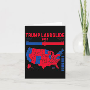 Trump Landslide 2024 Electoral Map 312 Winning Map Card