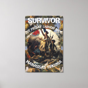 Trump Legalises Aerial Migrant Snagging Helicopter Canvas Print