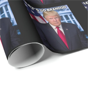 TRUMP LET'S  GO BRANDON CHRISTMAS WRAPPING PAPER