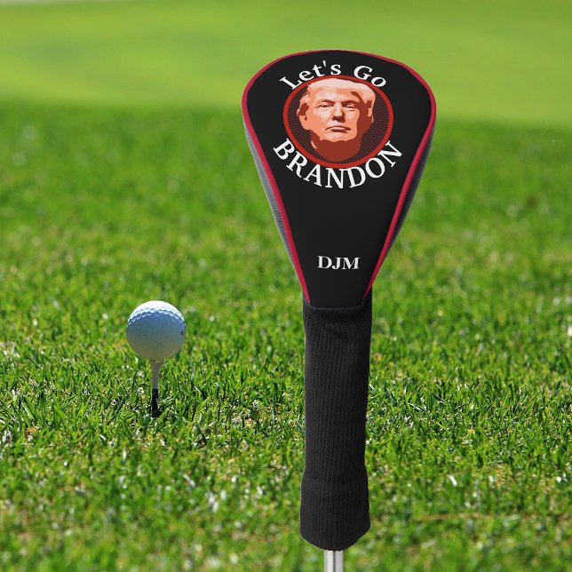 Trump Let's Go Brandon Monogram Black Golf Head Cover (Creator Uploaded)
