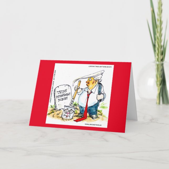 Trump Lowers The Impeachment Barr A Rick London Card (Front)