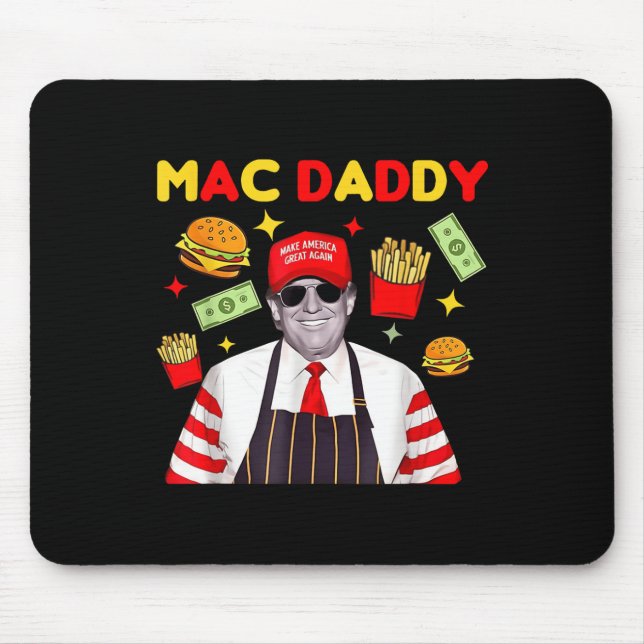 Trump Mac Daddy Uni - Black - Small - Short Sleeve Mouse Pad (Front)