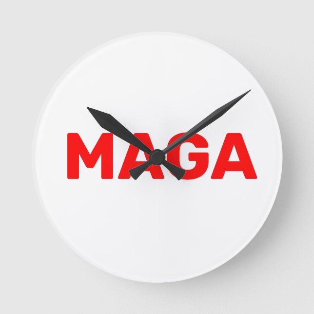  Trump Maga 2024  Round Clock (Front)