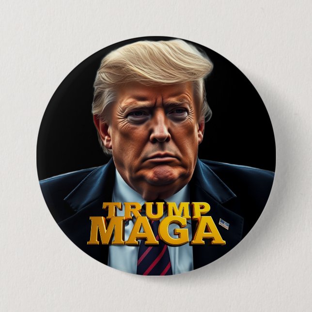 Trump MAGA 7.5 Cm Round Badge (Front)