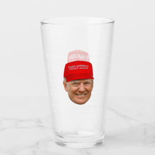 TRUMP MAGA Christmas Glass