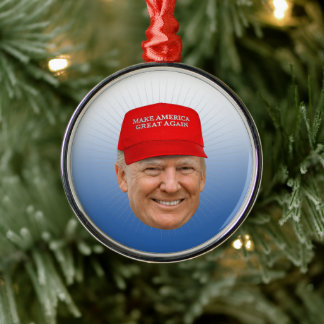 TRUMP MAGA Christmas Metal Tree Decoration