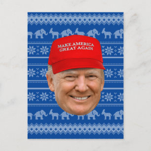 TRUMP MAGA Christmas Postcard