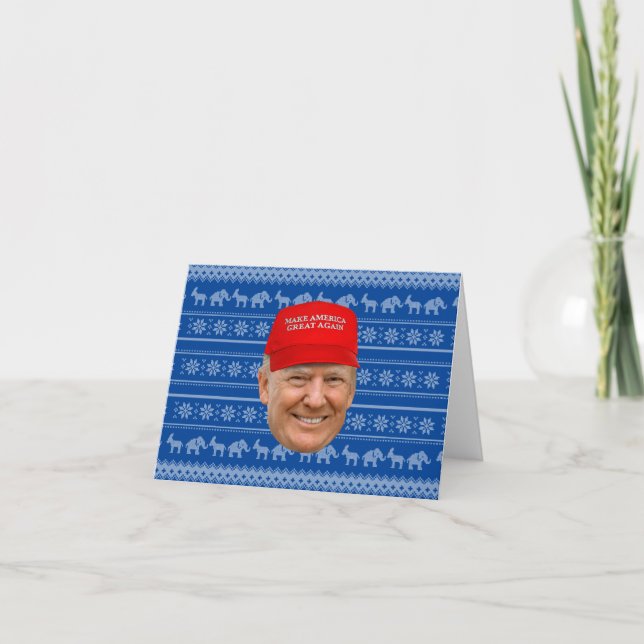 TRUMP MAGA Christmas Thank You Card (Front)