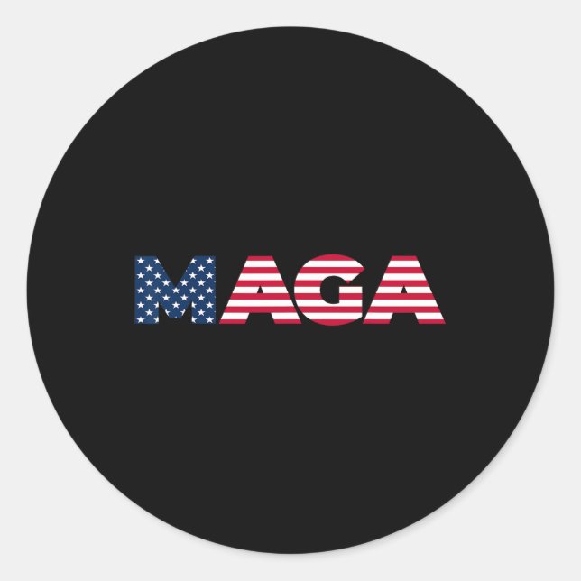 Trump Maga Freedom 4th Of July 2024 Usa Flag 45 47 Classic Round Sticker (Front)