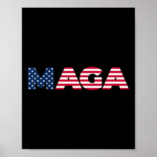 Trump Maga Freedom 4th Of July 2024 Usa Flag 45 47 Poster