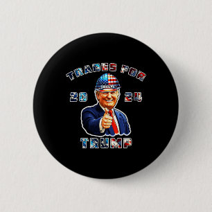 Trump Maga I'm Voting Trades For Trump 2024  6 Cm Round Badge
