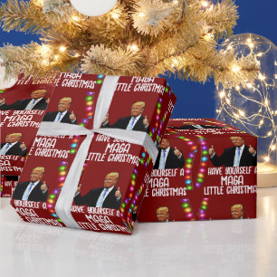TRUMP MAGA LITTLE CHRISTMAS 2024 Wrapping Paper