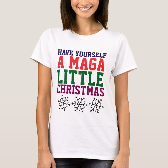 TRUMP MAGA LITTLE CHRISTMAS T-SHIRT (Front)
