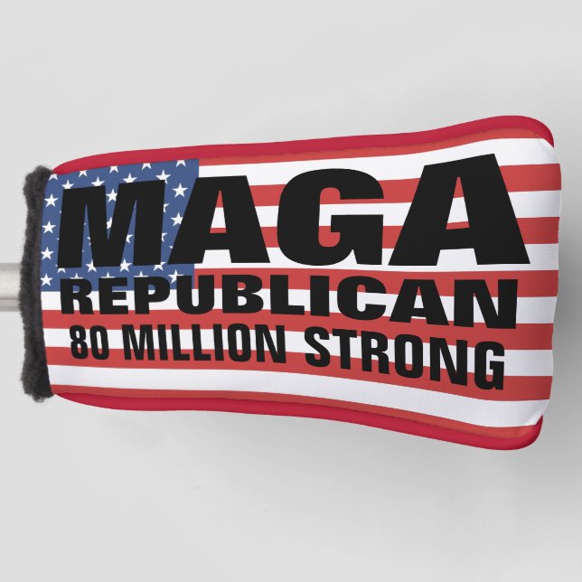 TRUMP MAGA REPUBLICAN 80 MILLION GOLF HEAD COVER (Front)