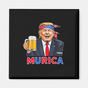 Trump Make 4th Of July Great Again Trump Drinking Magnet