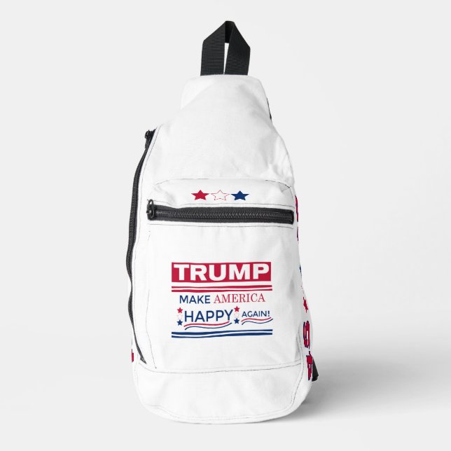 Trump Make America Happy Again Sling Bag (Front)