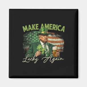 Trump Make America Lucky Again St Patrick's Day Sh Magnet