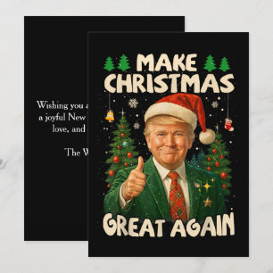 Trump Make Christmas Great Again Black Holiday Card