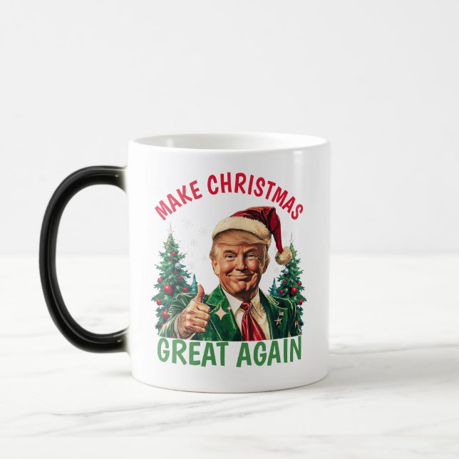 Trump Make Christmas Great Again Christmas Magic Mug (Left)
