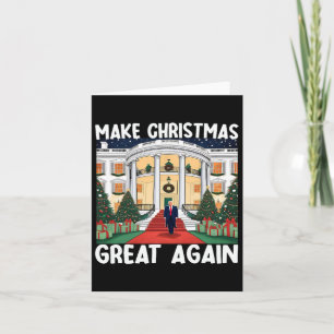 Trump Make Christmas Great Again Funny Xmas Pajama Card