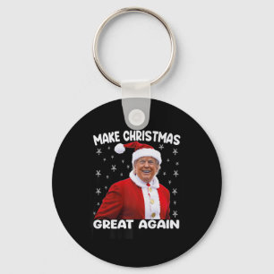 Trump Make Christmas Great Again Santa Trump 1 Key Ring